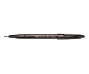 Skrive- & Tegneverktøy - Pentel SES15C-A Brush Sign Pen black - 10 pcs - SES15C-A