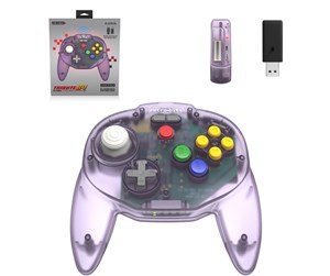 Spill - Tilbehør - Retro-Bit Tribute64 2.4GHz Wireless Controller - Atomic Purple - Controller - Nintendo 64 - 849172013193