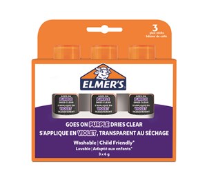 Kreative leker - Elmer's 6 gram Disappearing Purple limstift 3-blister - 2136613