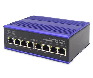 Switch/splitter - DIGITUS DN-650108 8-Port Fast Ethernet Network PoE Switch Industrial Unmanaged - DN-650108