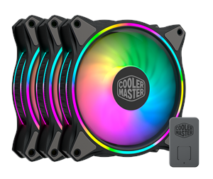 Kabinettvifte - Cooler Master MasterFan MF120 HALO 3in1 - Kabinettvifte - 120mm - Svart med RGB LED-lys - 30 dBA - MFL-B2DN-183PA-R1