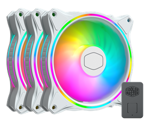 Kabinettvifte - Cooler Master MasterFan MF120 HALO White 3in1 - Kabinettvifte - 120mm - Hvit - 30 dBA - MFL-B2DW-183PA-R1