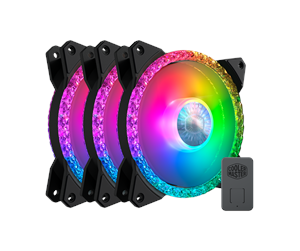 Kabinettvifte - Cooler Master MasterFan MF120 Prismatic 3in1 - Kabinettvifte - 120mm - Svart med RGB LED-lys - 27 dBA - MFY-B2DN-203PA-R1