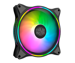 Kabinettvifte - Cooler Master MasterFan MF140 HALO - Kabinettvifte - 140mm - Svart med RGB LED-lys - 30 dBA - MFL-B4DN-15NPA-R1