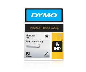 Papir, Fotopapir & Etiketter - DYMO Rhino Tape selv-laminerende 24mm x 5,5m - 1734821