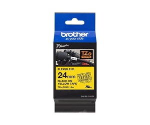 Papir, Fotopapir & Etiketter - Brother Tape brother 24 mm black/yellow flexible - TZEFX651