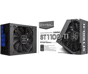 Strømforsyning (PSU) - SilverStone Strider Titanium ST1100-TI Strømforsyning (PSU) - 1100 Watt - ATX 2.4 - 80 Plus Titanium sertifisert - SST-ST1100-TI v2.0