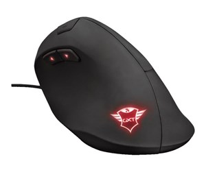 Mus - Trust GXT 144 Rexx gaming mouse - Vertical mouse - Optisk - 6 - Svart - 22991