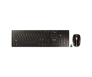 Tastatur - Cherry DW 9000 SLIM - Tastatur & Mussett - Nordisk - Brun - JD-9001PN-2