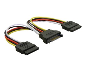 Strømkabel (intern) - DeLOCK power cable - SATA power to SATA power - 15 cm - 60105