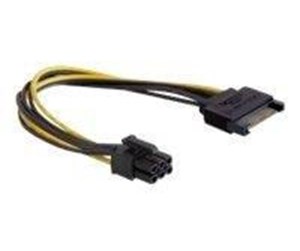 Strømkabel (intern) - DeLOCK power cable - SATA power to 6 pin PCIe power - 21 cm - 82924