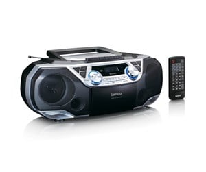 DAB, nettverks- og klokkeradio - Lenco SCD-720SI - Portable Boombox with DAB+/FM radio Bluetooth® CD Casette Recorder and USB player - Silver - DAB/DAB+/FM - Stereo - Sølv - SCD-720SI