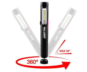 Lommelykter  - Haj Light Rechargeable pen-light 220+80 lumen Magnet in clip Magnet in swivel base - 49HL220