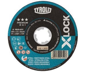 Verktøy - Tyrolit Xlock cut-off wheel 125x1x22.23/xl a60q-bfp- steel and inox - 34411630