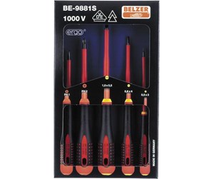 Håndverktøy - BAHCO Ergo Electrician Screwdriver set 5-piece Slot Phillips - BE-9881S