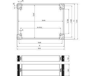 Switchboxes og skap - Schneider Electric 4 plinth side panels 200x400 - NSYSPS4100