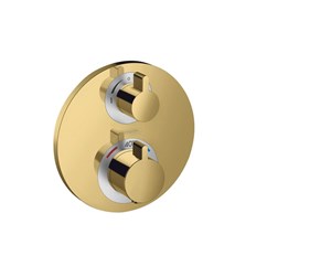 Blandebatterier og beslag - Hansgrohe ecostat s thermostatic mixer for concealed installation for 2 outlets with shut-off / diverter valve polished gold-optic - 15758990