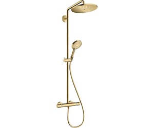 Dusj- og monteringstilbehør - Hansgrohe croma select s showerpipe 280 1jet with thermostat and hand shower raindance select s 120 3jet polished gold-optic - 26890990