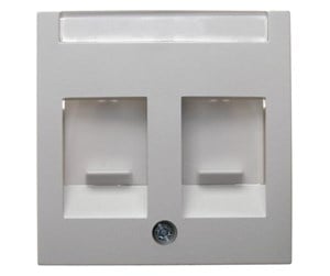 Switch - Berker Centre plate with 2 dust protection p white - 11811909