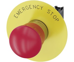 Trykknapper & Signalenheter - Siemens Emergency stop mushroom pushbutton 22 mm round metal - 3SU1150-1HB20-1CG0