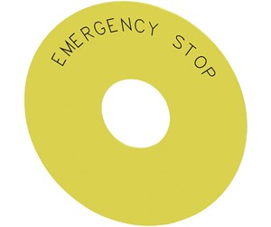 Trykknapper & Signalenheter - Siemens Round backing plate for em. stop mush. pushbutton yellow self-adhesive - 3SU1900-0BC31-0DA0