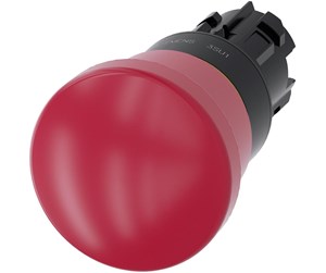 Trykknapper & Signalenheter - Siemens Em stop mushroom pushbutton 40mm red - 3SU1000-1HB20-0AA0