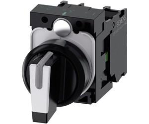 Trykknapper & Signalenheter - Siemens Selector switch i-o-ii black white - 3SU1100-2BL60-1NA0