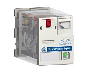 Komponenter for switchboxes og skap - Schneider Electric Power relay 2 co with led 24 v ac - RPM22BD