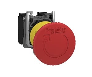 Trykknapper & Signalenheter - Schneider Electric Harmony emergency stop complete with ø40 mm toad head in red with push / turn function and 2xnc xb5as8444 - XB5AS8444