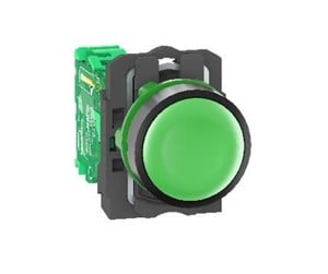 Trykknapper & Signalenheter - Schneider Electric Wireless and batteryless push button plastic green ø22 spring return with transmitter - ZB5RTA3