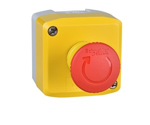 Trykknapper & Signalenheter - Schneider Electric Yellow station - 1 red mushroom head pushbutton ø40 turn to release 1no+2nc - XALK178G