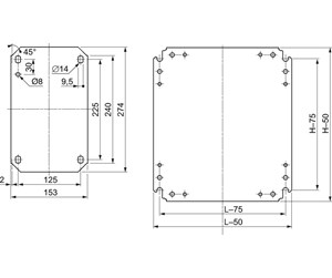 Switchboxes og skap - Schneider Electric Plain mount. plate 600x500 - NSYMM64