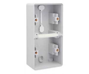 Switch - Niko-Servodan Splashproof double vertical surface-mounting box with two single flexible inputs for flush-mounting two functions grey - 700-83201