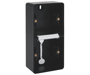 Switch - Niko-Servodan Splashproof double vertical surface-mounting box with two single flexible inputs for mounting two functions black - 761-83201