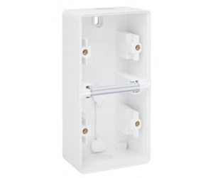 Switch - Niko-Servodan Splashproof double vertical surface-mounting box with two single flexible inputs for mounting two functions white - 701-83201