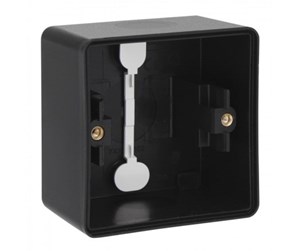 Switch - Niko-Servodan Splashproof surface-mounting box with two single flexible inputs for mounting one function black - 761-83101