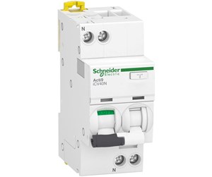 Komponenter for switchboxes og skap - Schneider Electric Acti 9 icv40n 1pn c 10a 30ma asi rcbo - A9DF3610