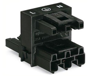 Kabler og ledninger - Winsta H-distribution connector 3-pole cod. a black - 770-635