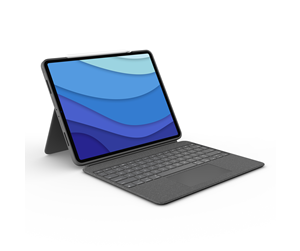 Tastatur - Logitech Combo Touch with keyboard for iPad Pro 12.9'' - Tastatur & Foliosett - Nordisk - Grå - 920-010213