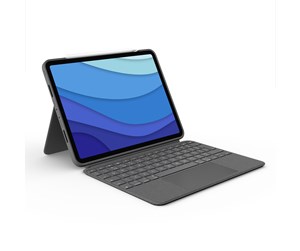 Tastatur - Logitech Combo Touch tablet with keyboard for iPad Pro 11'' (1/2/3rd gen.) - Tastatur & Foliosett - Nordisk - Grå - 920-010147