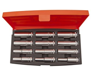 Verktøy - BAHCO socket set 1/2 lang 12 pieces 10-21mm - S1612L