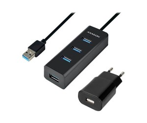 USB-hub - AXAGON HUE-S2BP - hub - 4 ports USB-hub - 4 porter - Svart - HUE-S2BP