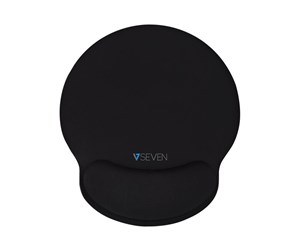 Musematte & Tilbehør  - V7 mouse pad with wrist pillow - MP03BLK