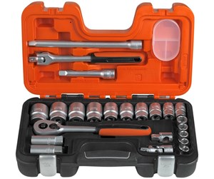 Verktøy - BAHCO 1/2 socket set 23 pcs inch 3/8-1.1/4 - S240AF