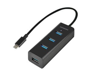 USB-hub - AXAGON HUE-S2C - hub - 4 ports USB-hub - 4 porter - Svart - HUE-S2C