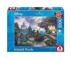 Puslespill - Schmidt Puzzle - Thomas Kinkade: Disney Cinderella 1000 pcs - 59472