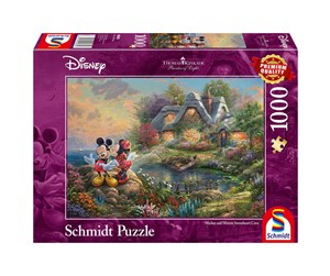 Puslespill - Schmidt Puzzle - Thomas Kinkade: Disney - Mickie and Minnie Sweatheart Cove - SCH9639