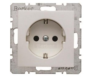 Switch - Berker Schuko socket outlet s1/b3/b7 polar white - 47231909