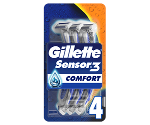 Barberingsutstyr - Gillette Sensor3 Engangshøvel x4 - 7702018490240