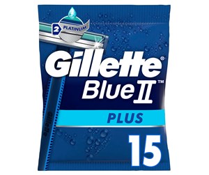 Barberingsutstyr - Gillette Blue II Plus Engangshøvler, x-15Pakn. - 7702018467891